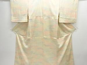 アンティーク　人間国宝中村勇二郎作　草葉模様単衣江戸小紋着物